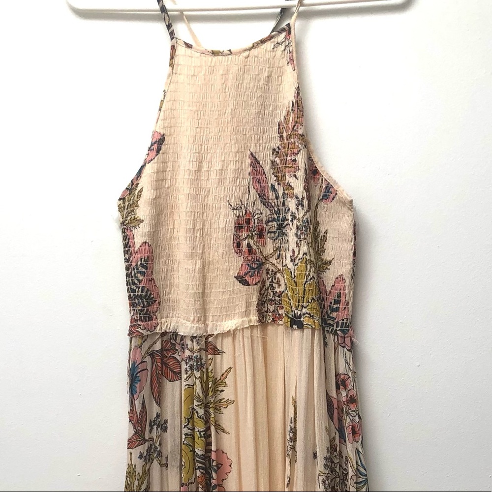 Free People blush/cream floral dress - Picture 2 of 4